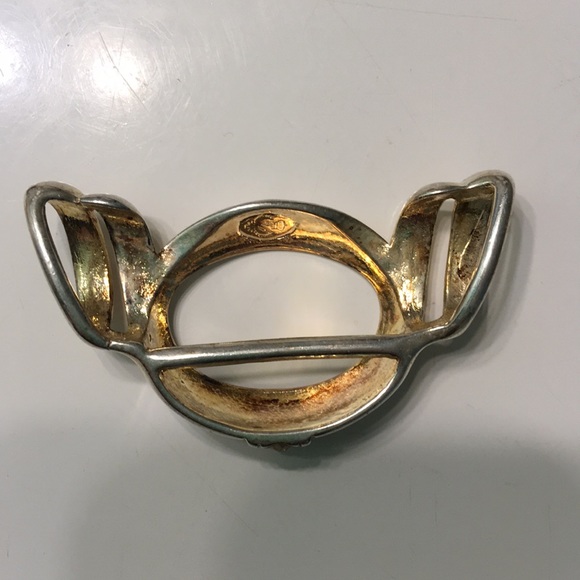 Silver tone slide for necklace with 6 stones - Picture 6 of 6